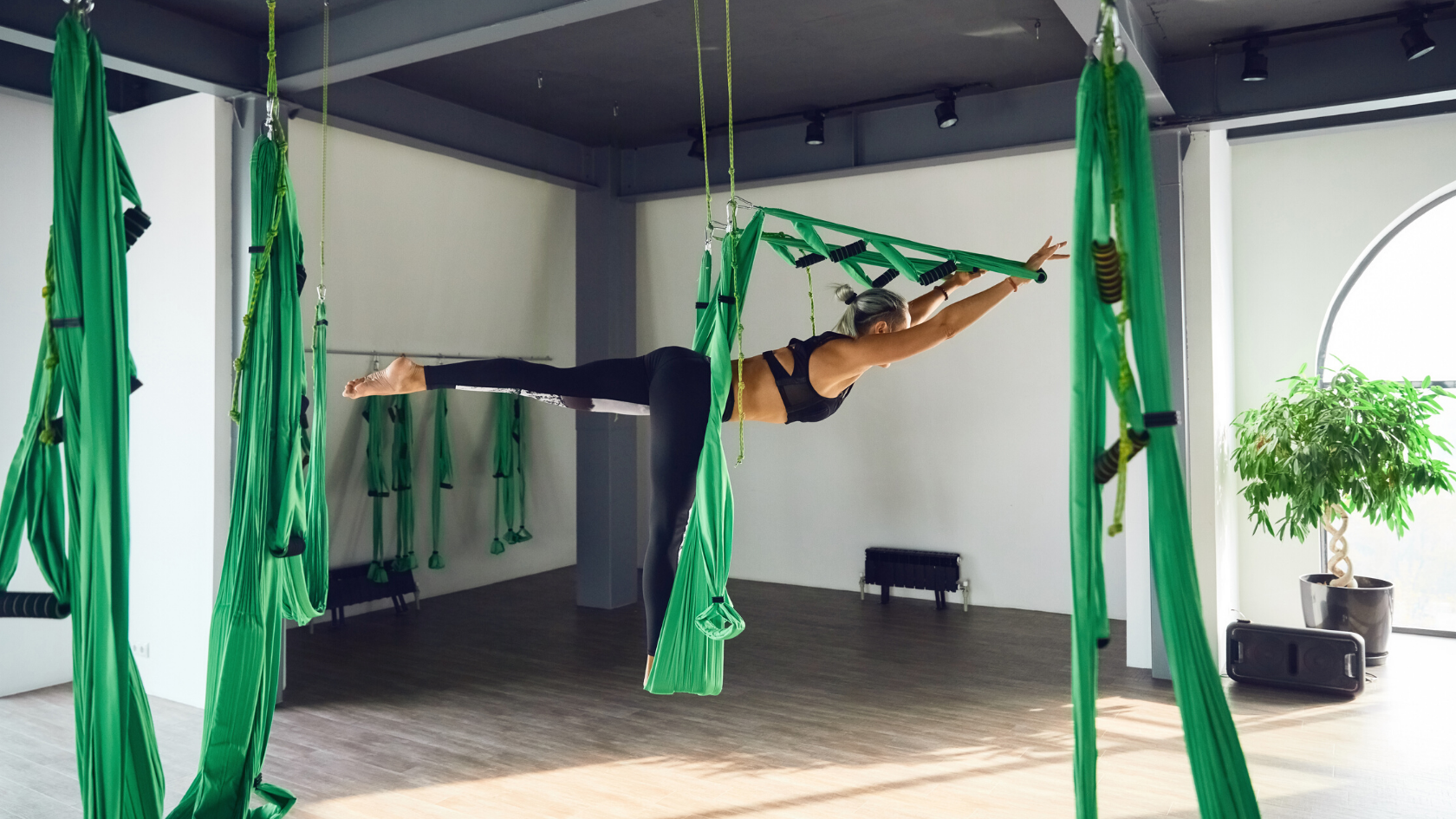 Fudge with Aerial Yoga